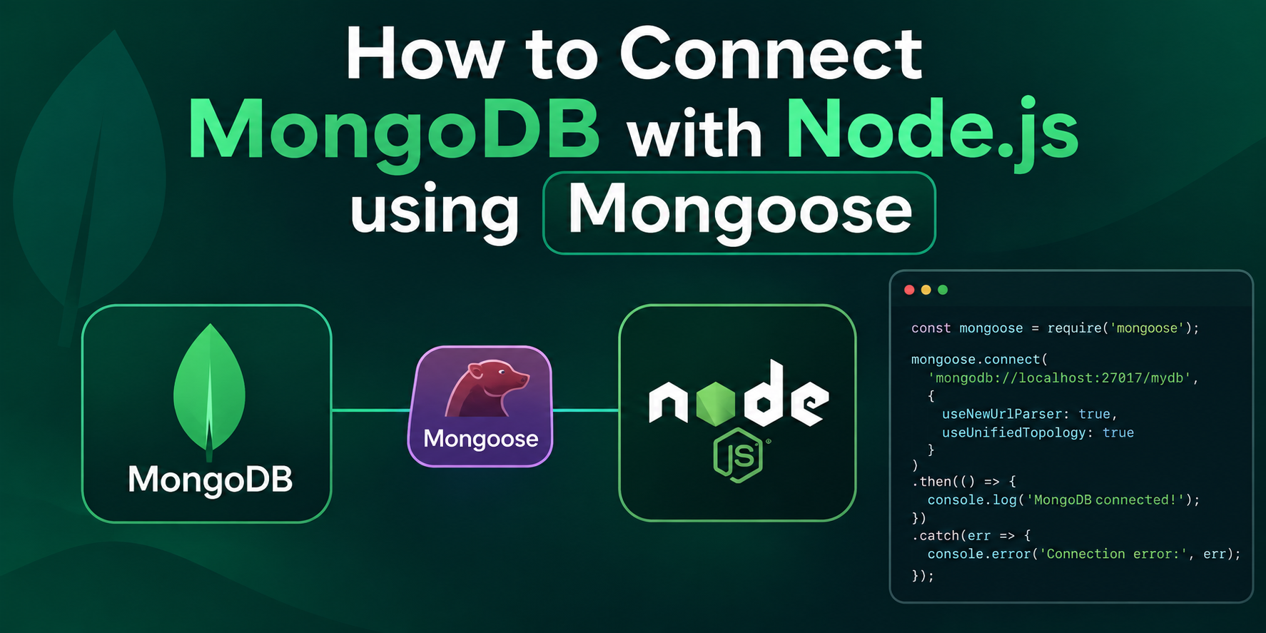 How to Connect MongoDB with Node.js using Mongoose